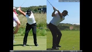 Jon Rahm golf swing  Long Iron faceon amp downtheline July 2017 [upl. by Ballman951]