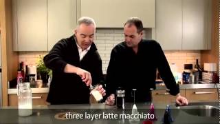 aerolatte  milk frother makes three layer caffè latte macchiato [upl. by Dempster]