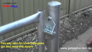 Gate Latch 2 way for round pipe and square [upl. by Asilanom254]