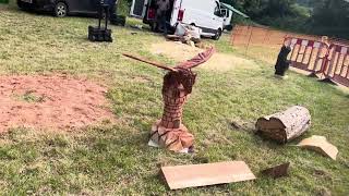 A fabulous range of wooden sculpture at Caerleon festival 2024 [upl. by Nidya]