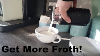 How to Get More Froth from Your Nespresso Coffee Aeroccino  Nespresso tips and help [upl. by Dacy]