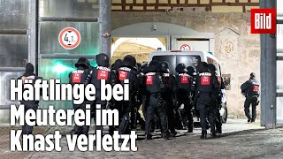 Gefängnismeuterei Polizei stürmt Knast in Thüringen  JVA Untermaßfeld [upl. by Anirazc]